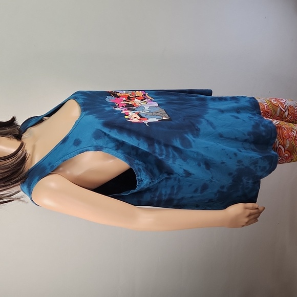 DISNEY VILLAINS Tie Dye screen print Tank top OSFM - Picture 7 of 14